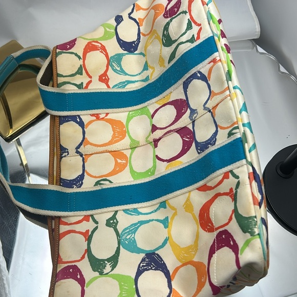 COACH Signature Rainbow large tote - Picture 5 of 11